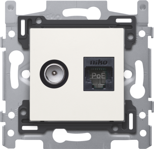 Combinatie coax met RJ45-aansluiting UTP Cat. 6A, klaar voor