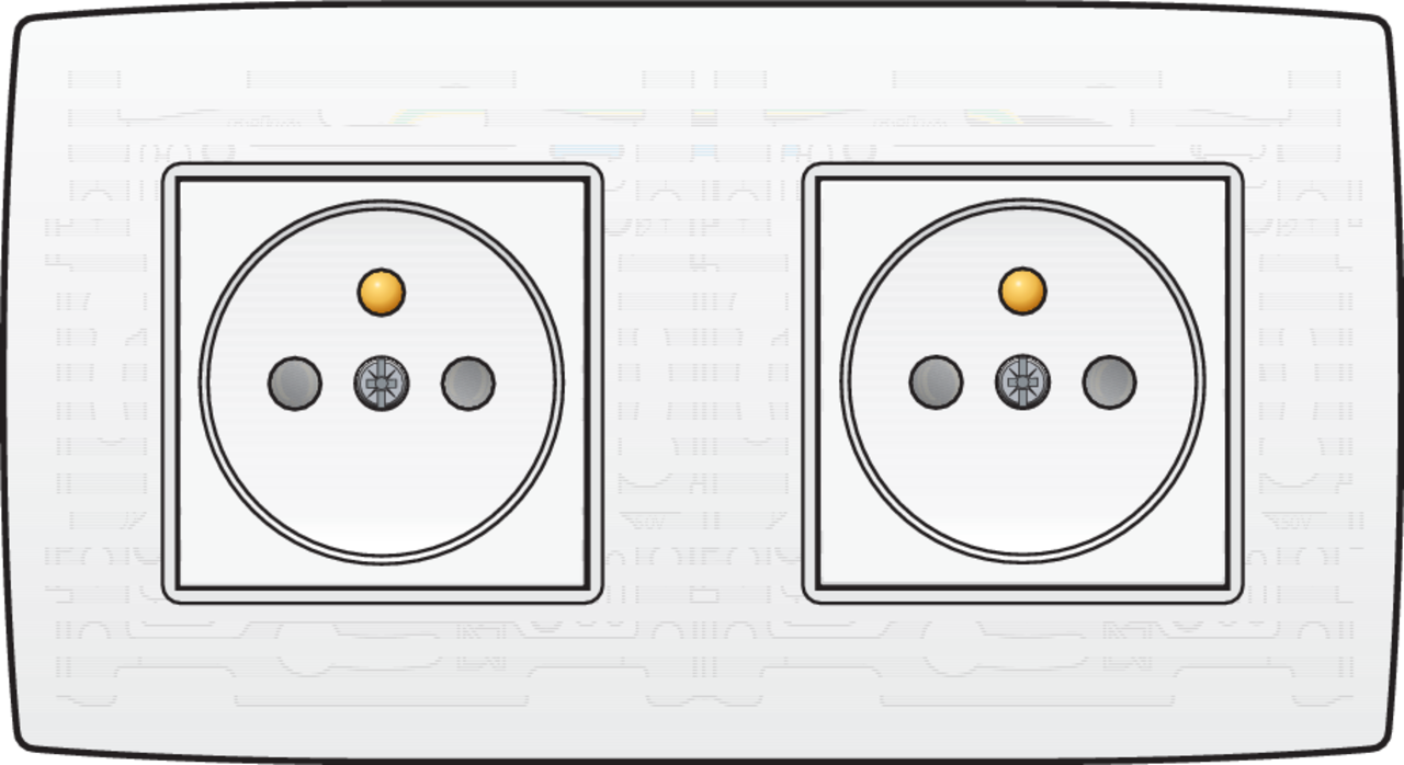 Niko 101-66602: Dubbele horizontaal stopcontact met penaarde en beschermingsafsluiters, schroefklemmen, inbouwdiepte 28,5 mm, incl. afdekplaat, white - Image 2