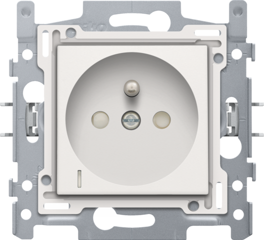 Stopcontact met spanningsaanduiding groen, penaarde en besch