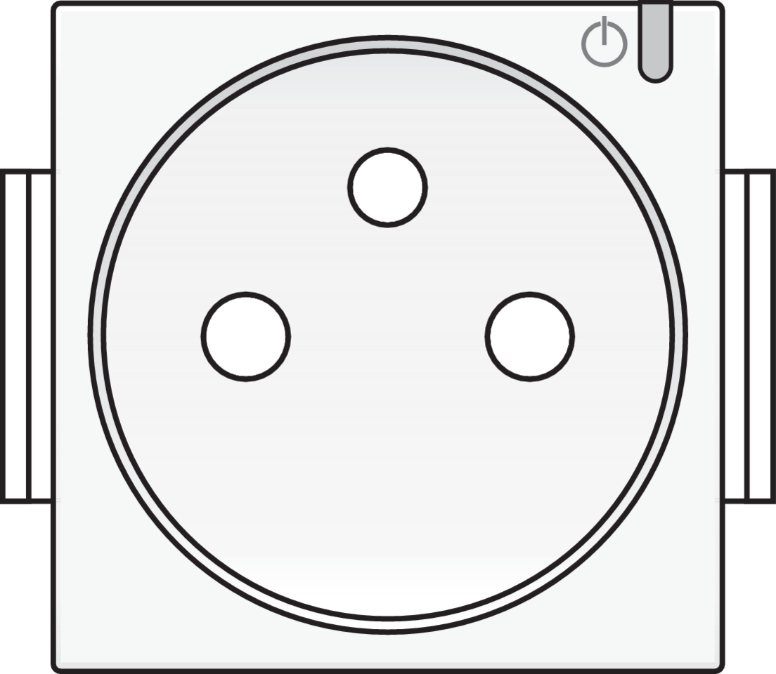 Niko 101-66630: Afwerkingsset voor geconnecteerd schakelbaar stopcontact met penaarde en bedieningsknop, white - Image 2