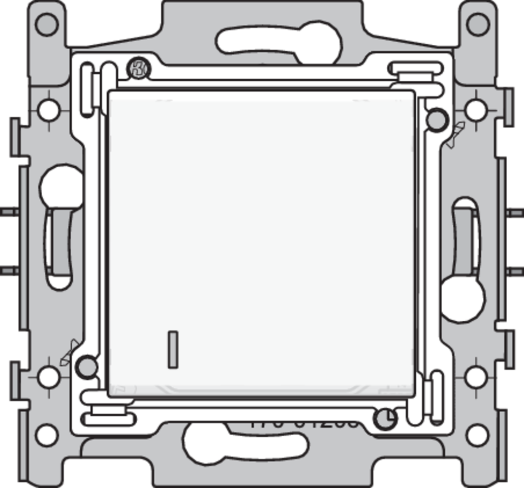 Niko 101-67208: Tweepolige controleschakelaar, sokkel, insteekklemmen en afwerkingsset, , white - Image 2