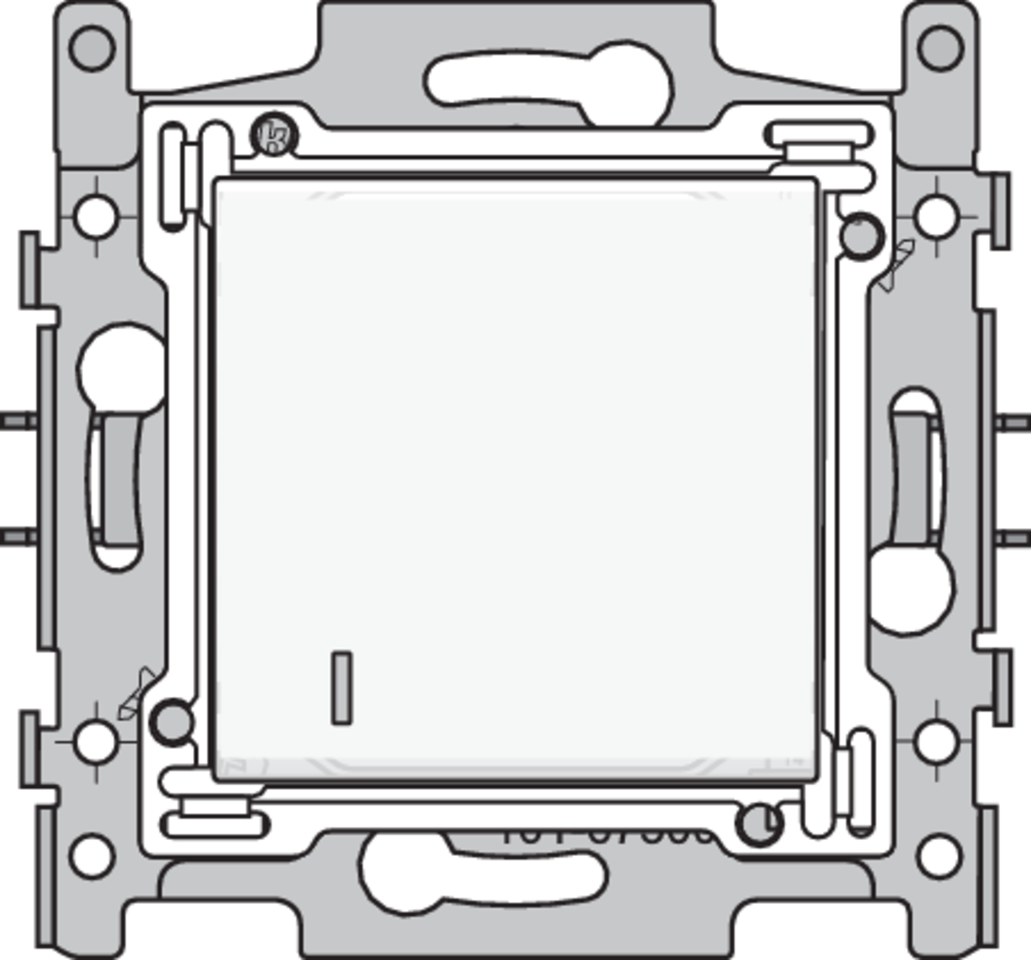 Niko 101-67300: Tweepolige controleschakelaar 16 A, sokkel, schroefklemmen en afwerkingsset white - Image 2