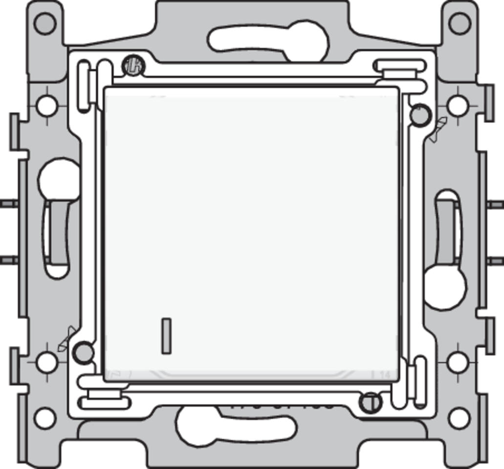 Niko 101-67608: Wisselcontroleschakelaar met 4 aansluitklemmen, sokkel, insteekklemmen en afwerkingsset, white - Image 2