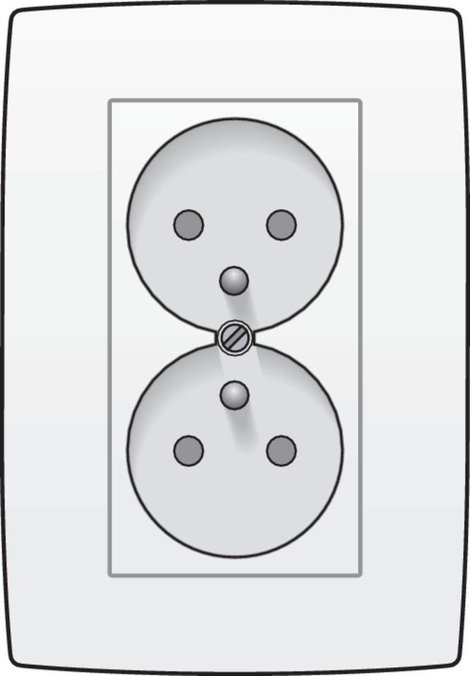 Niko 101-67700: Dubbel stopcontact verticaal met penaarde en beschermingsafsluiters, inbouwdiepte 24 mm, volledig apparaat incl. afdekplaat, white - Image 2