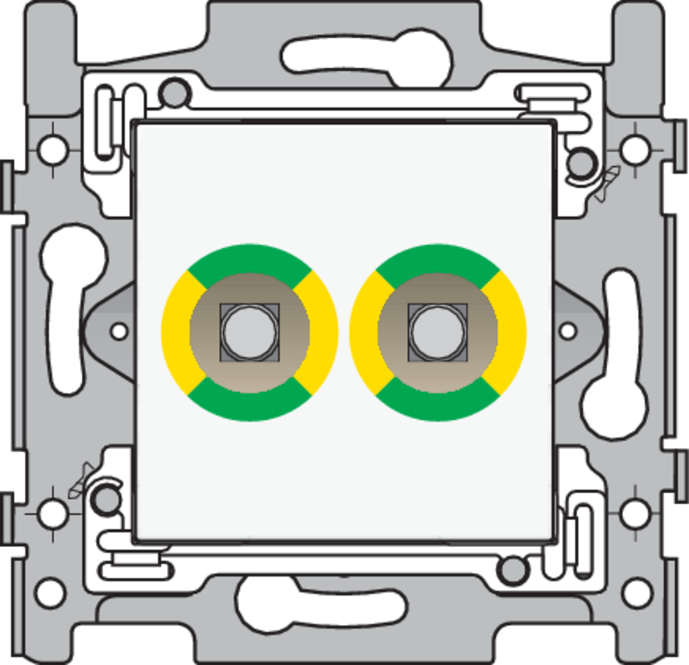 Niko 101-69510: Stopcontact met dubbel potentiaalvereffeningscontact, sokkel en afwerkingsset white - Image 2