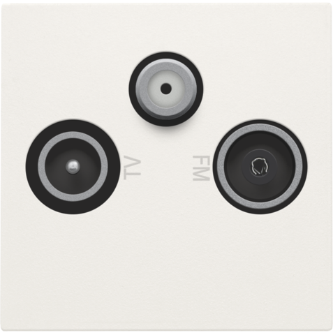 Afwerkingsset voor 2x enkelvoudige coaxaansluiting en satell