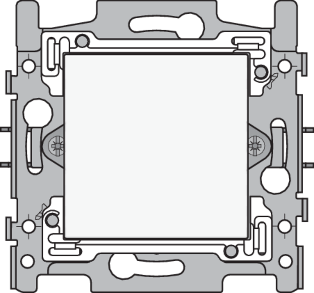 Niko 101-76000: Blindplaat met trekontlasting, sokkel en afwerkingsset white - Image 2