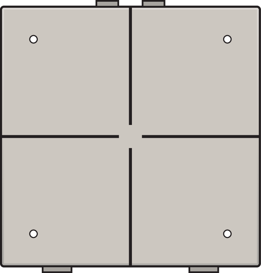 Niko 102-52204: Viervoudige drukknop met leds en comfortsensoren voor Niko Home Control, light grey - Image 2