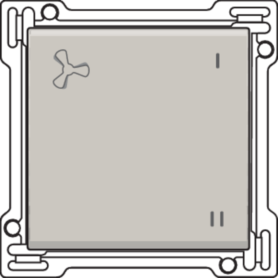 Niko 102-61106: Afwerkingsset voor mechanisch gecontroleerde ventilatiebediening, light grey - Image 2