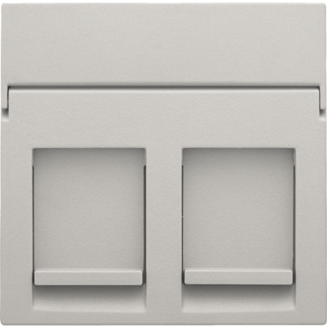 Centraalplaat data 2x RJ, light grey