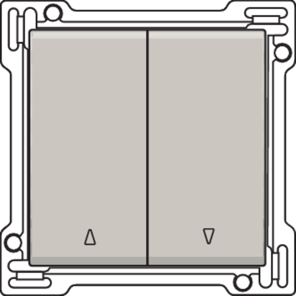 Niko 102-65914: Afwerkingsset voor tweevoudige rolluikdrukknop, light grey - Image 2