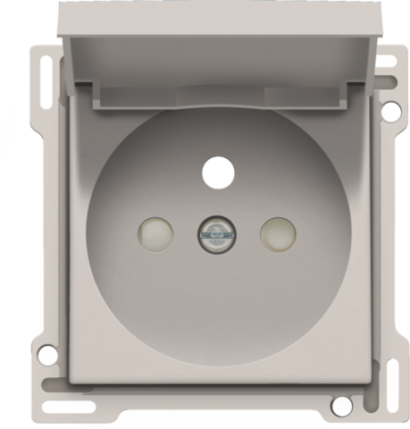 Afwerkingsset voor stopcontact met klapdeksel, penaarde en b