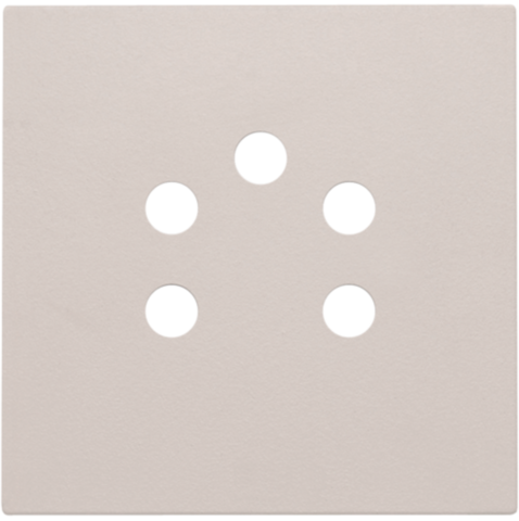 Afwerkingsset voor 5-polige telefooncontactdoos, light grey