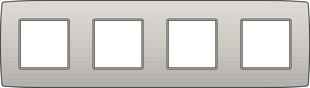 Niko 102-76400: Viervoudige afdekplaat, 71 mm centerafstand, Niko Original light grey - Image 2