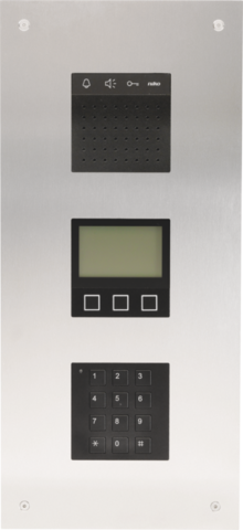 Modulaire audiobuitenpost voor inbouw met 3 modules: audio,