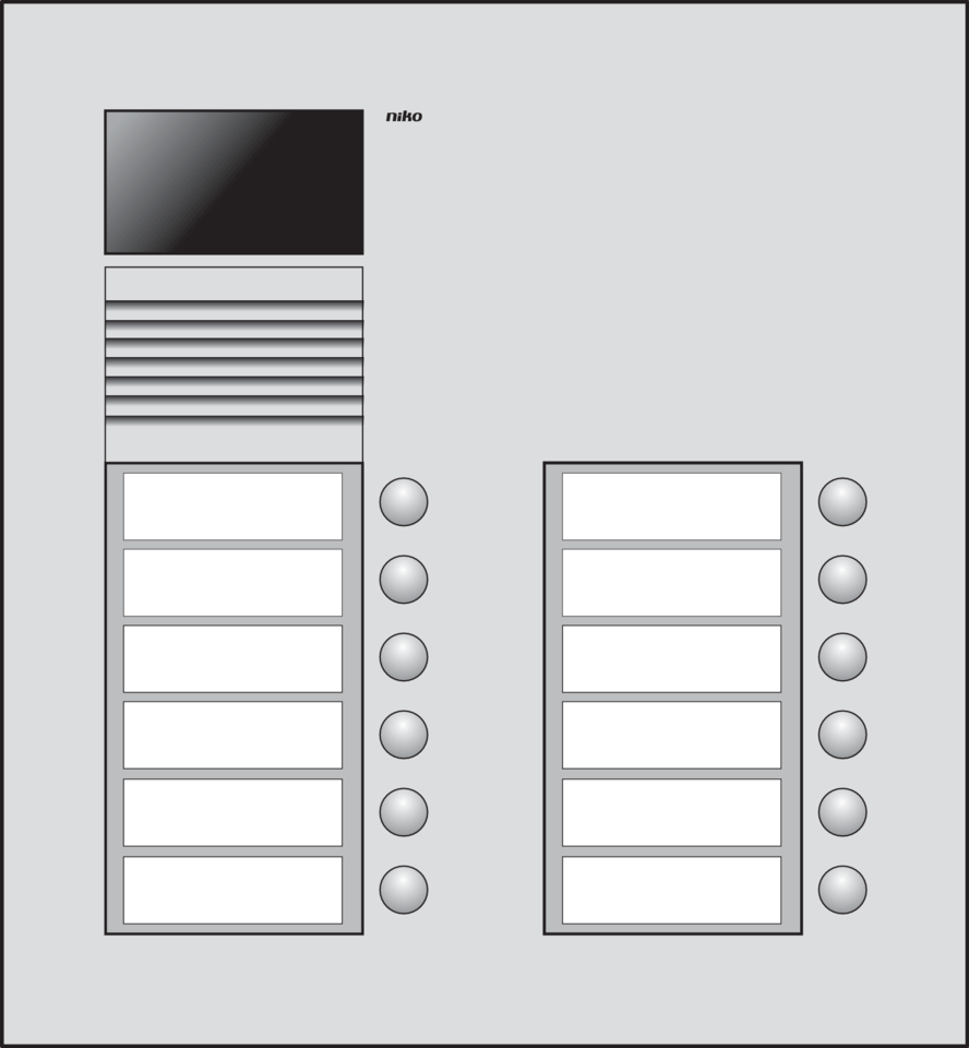 Niko 10-312: Inbouwbuitenpost met 12 bellen en kleurencamera - Image 2