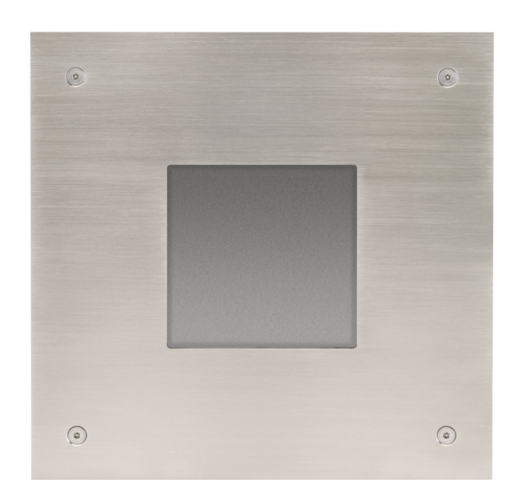 Frontplaat en inbouwdoos voor modulaire buitenpost