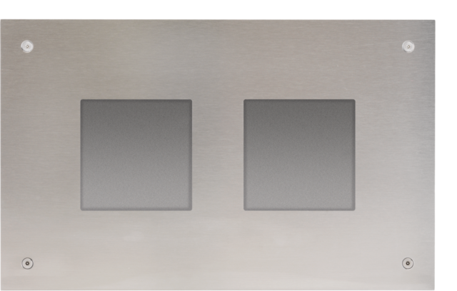 Frontplaat en inbouwdoos voor modulaire buitenpost