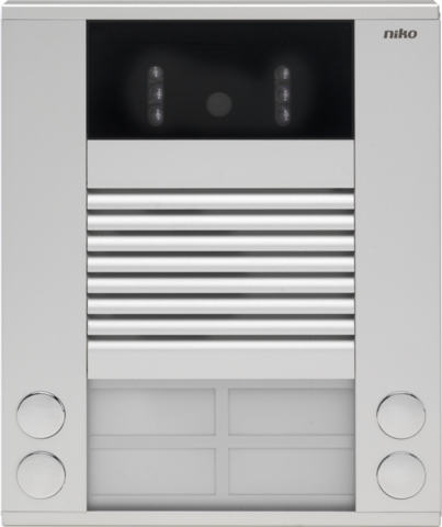 Opbouwbuitenpost 20 mm met 4 bellen in twee rijen en kleuren