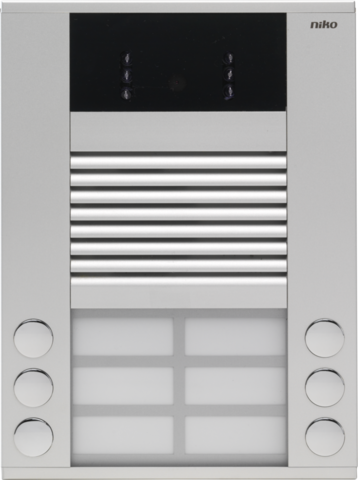 Opbouwbuitenpost 20 mm met 6 bellen in twee rijen en kleuren