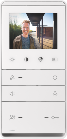 Slanke videobinnenpost voor opbouw, met kleurenscherm en aan