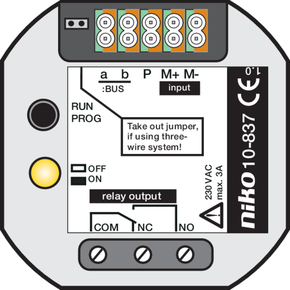 Niko 10-837: Niko Toegangscontrole - extern potentiaalvrij relais, voor inbouw in een inbouwdoos - Image 2