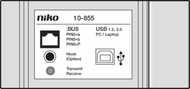Niko 10-855: Niko Toegangscontrole - PC-interface voor programmering en configuratie.