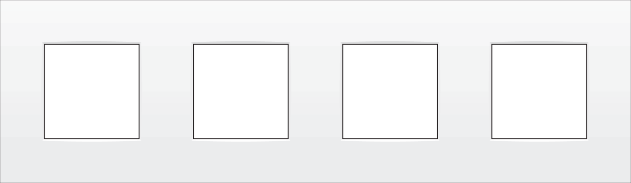 Niko 120-76400: Viervoudige afdekplaat, 71 mm centerafstand, Niko Intense white - Image 2