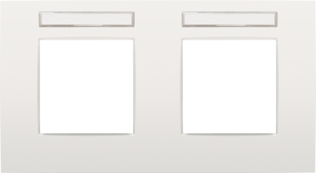 Tweevoudige afdekplaat met 71 mm centerafstand, met transpar