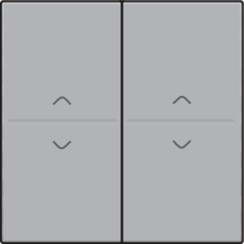 Niko 121-00010: Tweevoudige toets met pijltjes 'op' en 'neer' voor draadloze schakelaar of drukknop met 4 bedieningsknoppen, sterling coated - Image 2