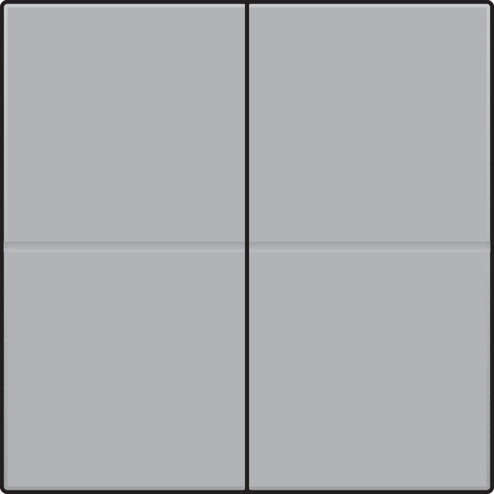 Niko 121-31008: Afwerkingsset voor viervoudige elektronische schakelaar of drukknop, sterling coated - Image 2