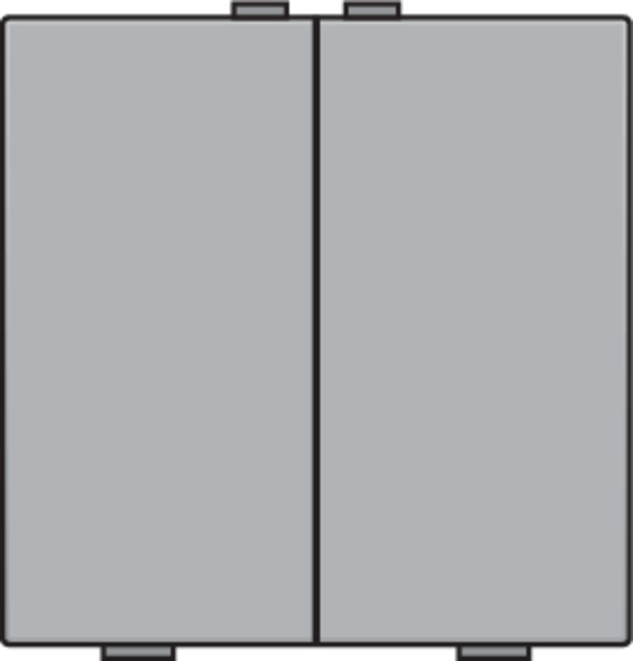 Niko 121-51002: Tweevoudige drukknop voor Niko Home Control, sterling coated - Image 2