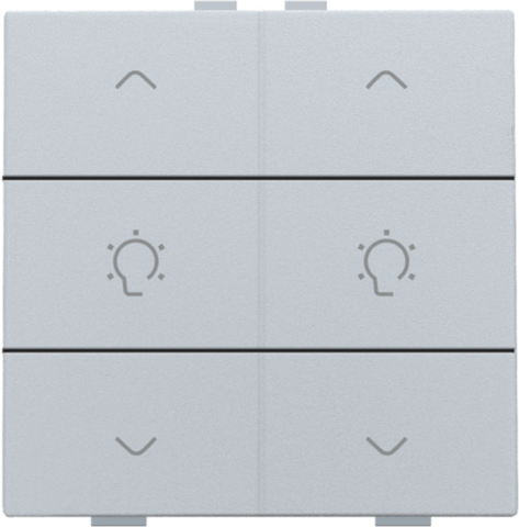 Dubbele dimbediening voor Niko Home Control, sterling coated