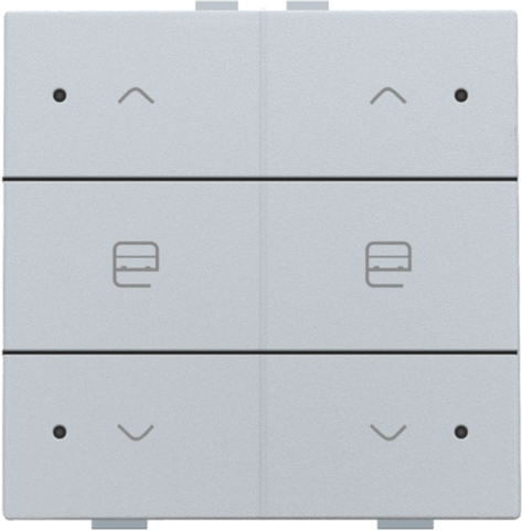 Dubbele motorsturingsbediening met led voor Niko Home Contro