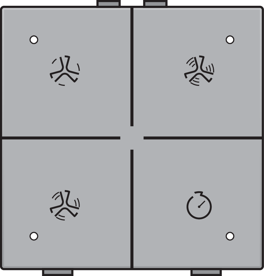 Niko 121-52054: Ventilatiebediening met led voor Niko Home Control, sterling coated - Image 2