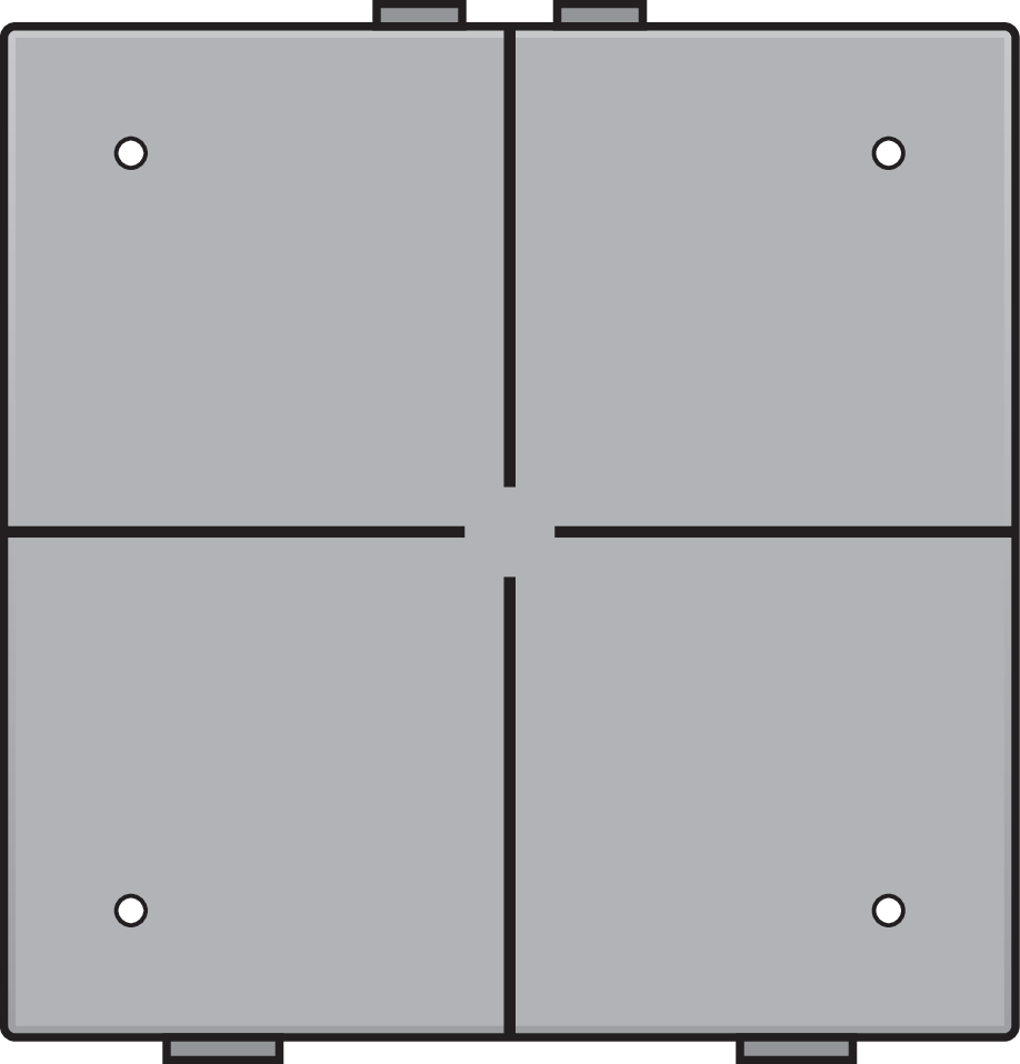 Niko 121-52204: Viervoudige drukknop met leds en comfortsensoren voor Niko Home Control, sterling coated - Image 2