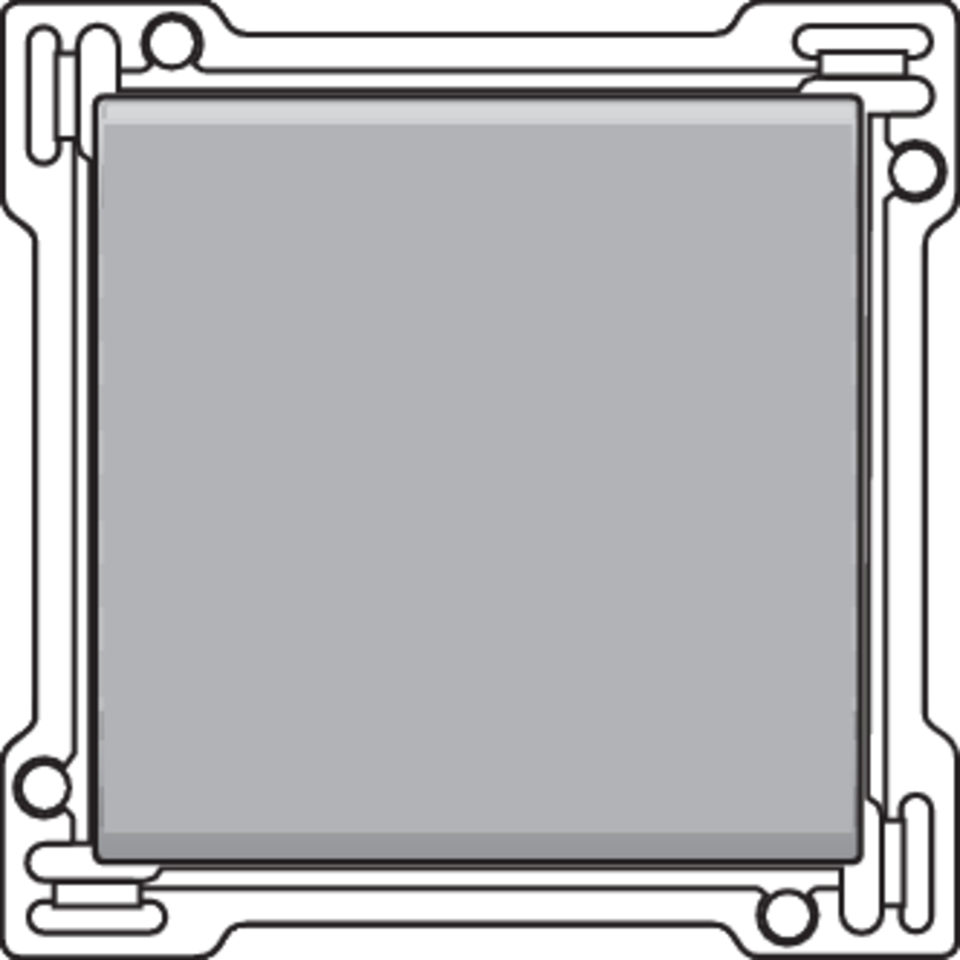 Niko 121-61105: Afwerkingsset voor enkelvoudige schakelaar of drukknop, sterling coated - Image 2