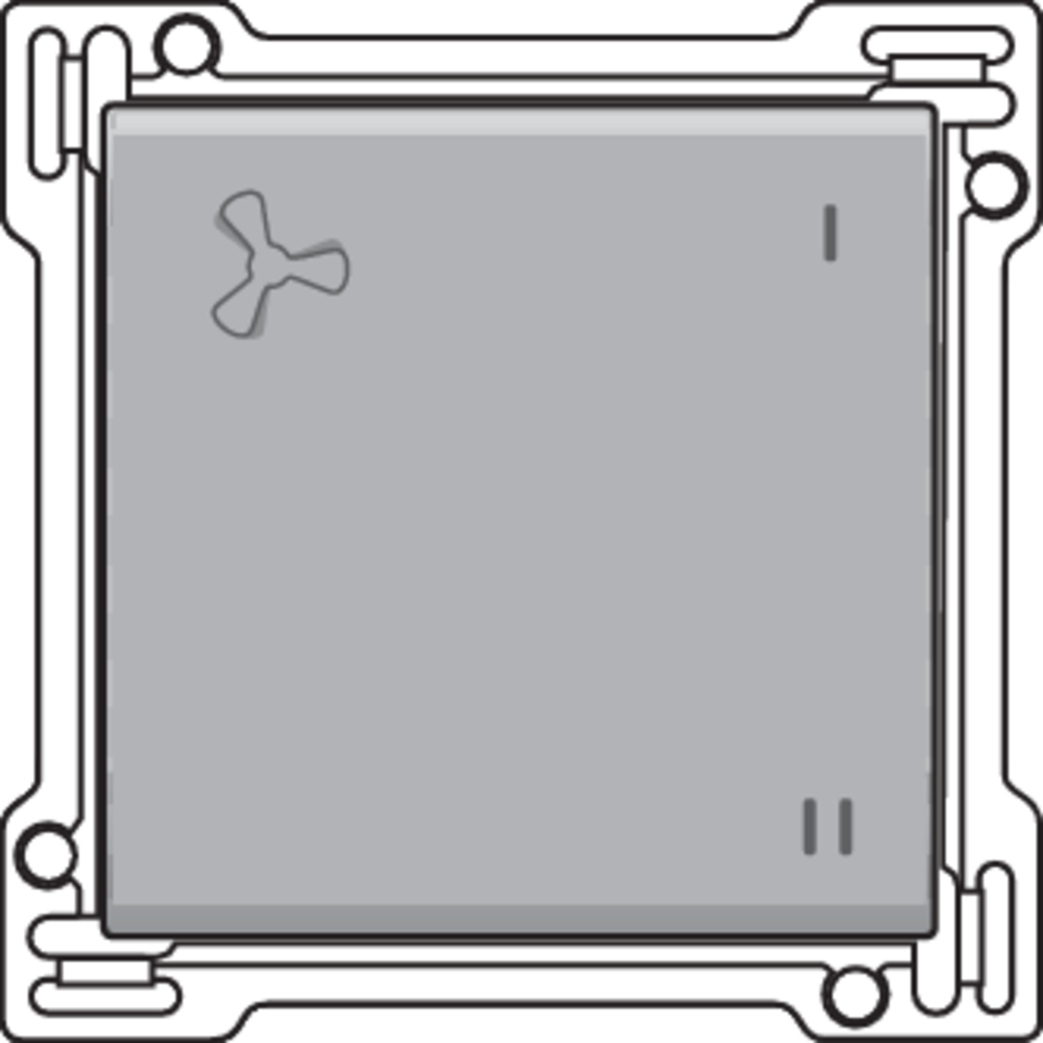 Niko 121-61106: Afwerkingsset voor mechanisch gecontroleerde ventilatiebediening, sterling coated - Image 2