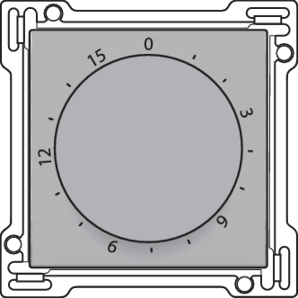 Niko 121-64806: Afwerkingsset voor timer regelbaar tot 15 min., sterling coated - Image 2