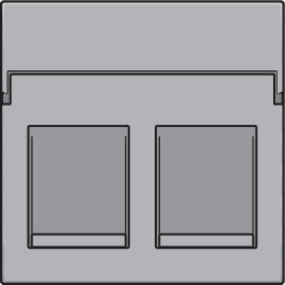 Niko 121-65200: Centraalplaat data 2x RJ, sterling coated - Image 2