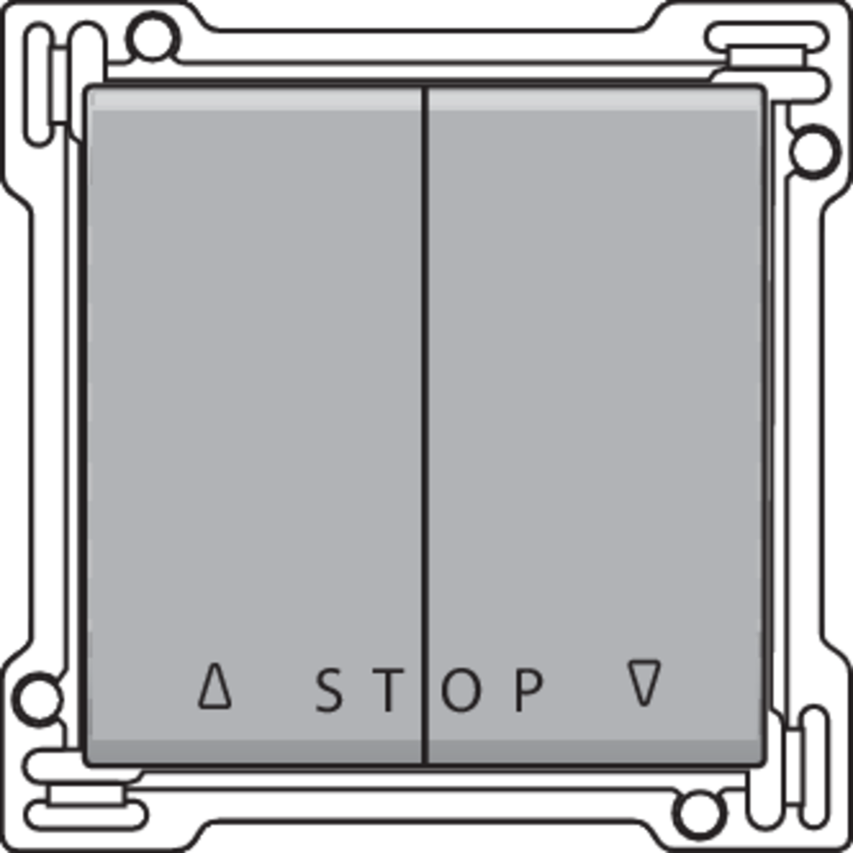 Niko 121-65918: Afwerkingsset voor tweevoudige rolluikdrukknop voor elektronische sturingen, sterling coated - Image 2