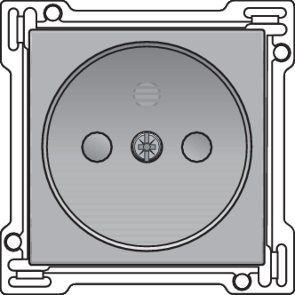 Niko 121-66501: Afwerkingsset voor stopcontact zonder aarding met beschermingsafsluiters, inbouwdiepte 21 mm, sterling coated - Image 2