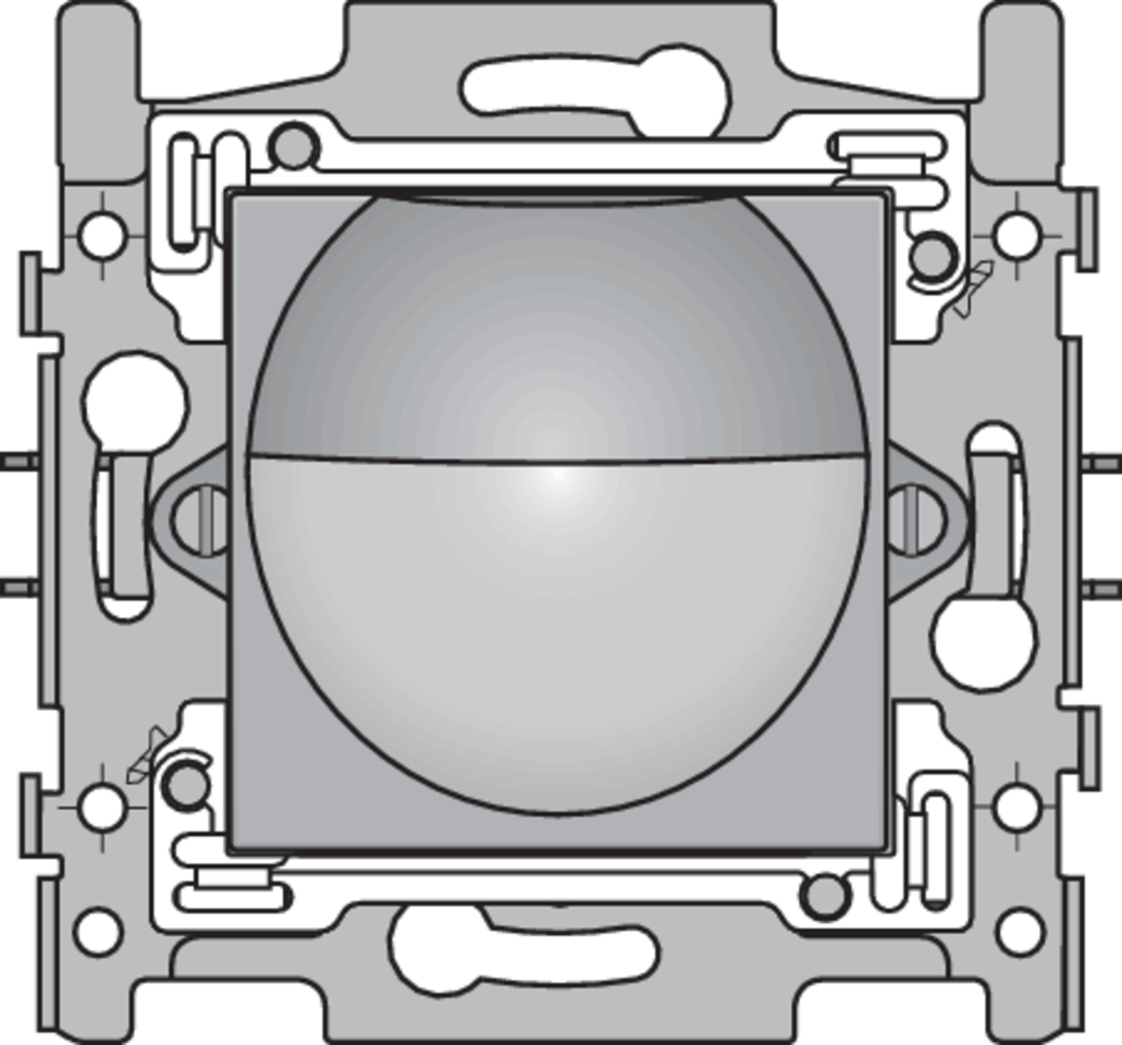 Niko 121-78010: Bewegingsmelder, 230 V, 8 m, 180°, wanddetector, voor inbouwdoos, sterling coated - Image 2