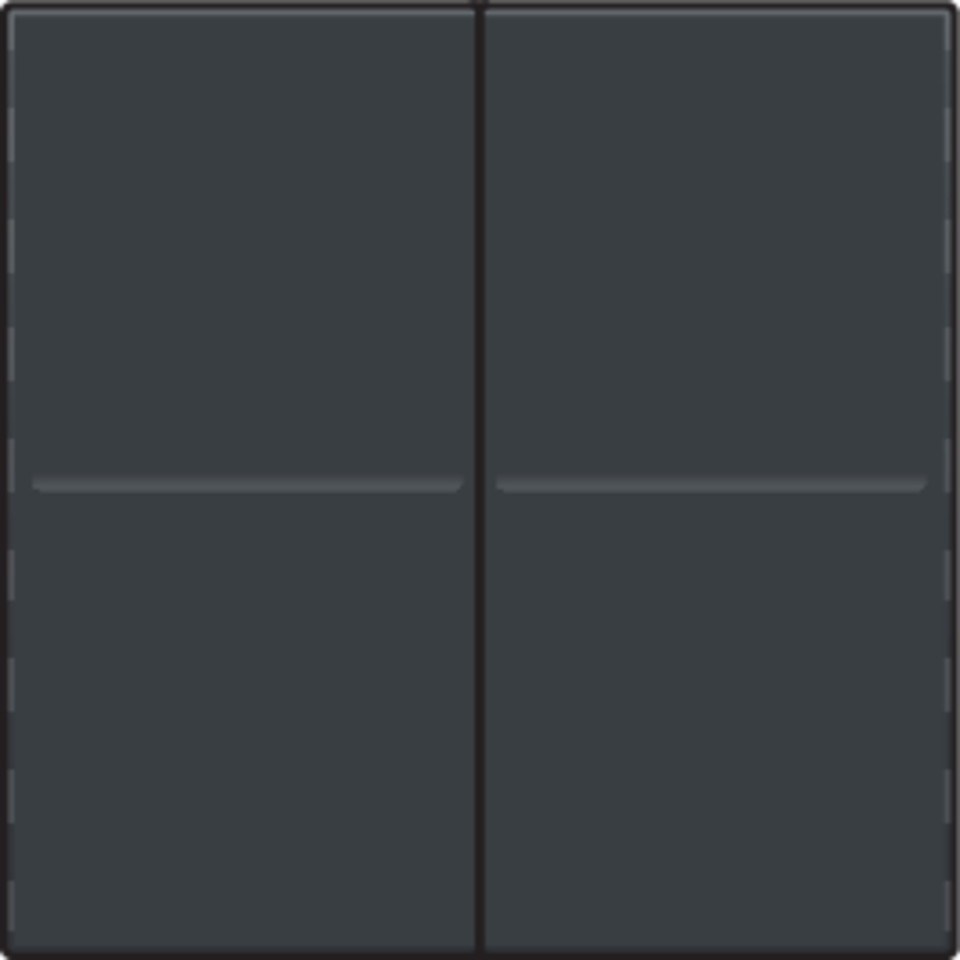 Niko 122-00007: Tweevoudige toets voor draadloze schakelaar of drukknop met 4 bedieningsknoppen, anthracite coated - Image 2