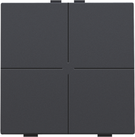 Viervoudige drukknop voor Niko Home Control, anthracite coat
