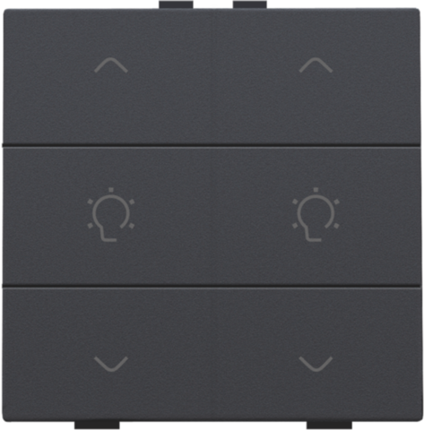 Dubbele dimbediening voor Niko Home Control, anthracite coat