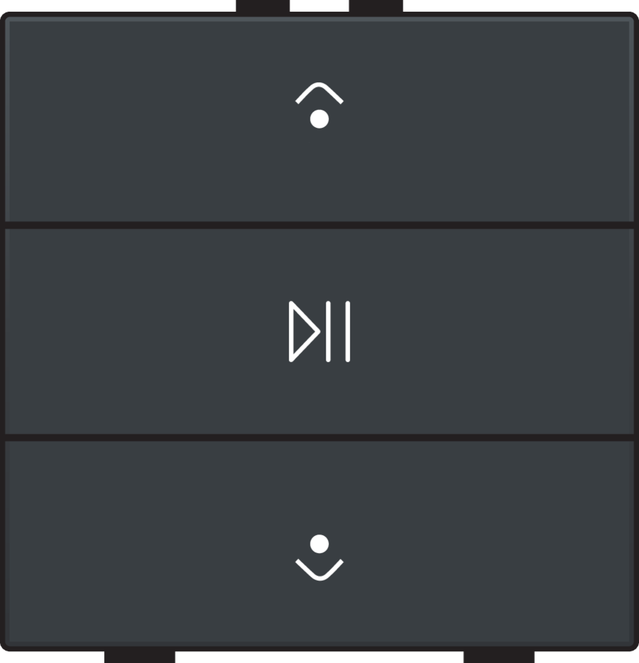 Niko 122-52073: Enkelvoudige audiobediening met leds voor Niko Home Control, anthracite coated - Image 2