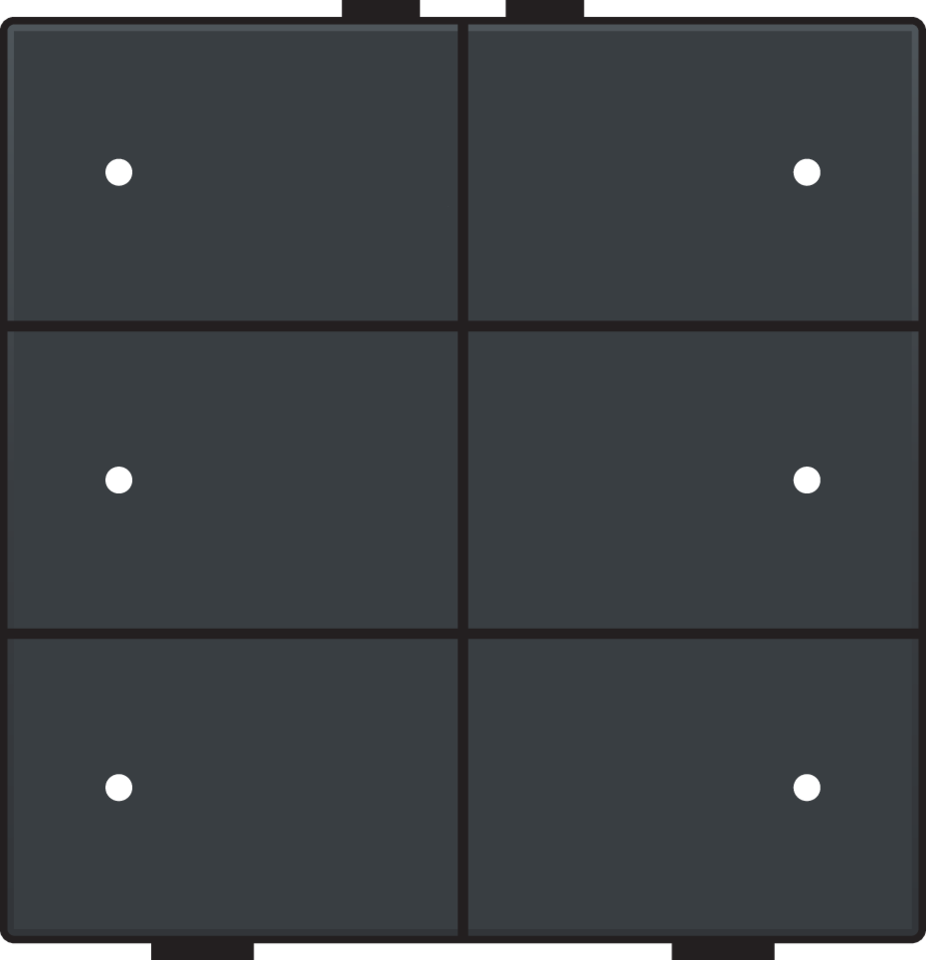 Niko 122-52206: Zesvoudige drukknop met leds en comfortsensoren voor Niko Home Control, anthracite coated - Image 2