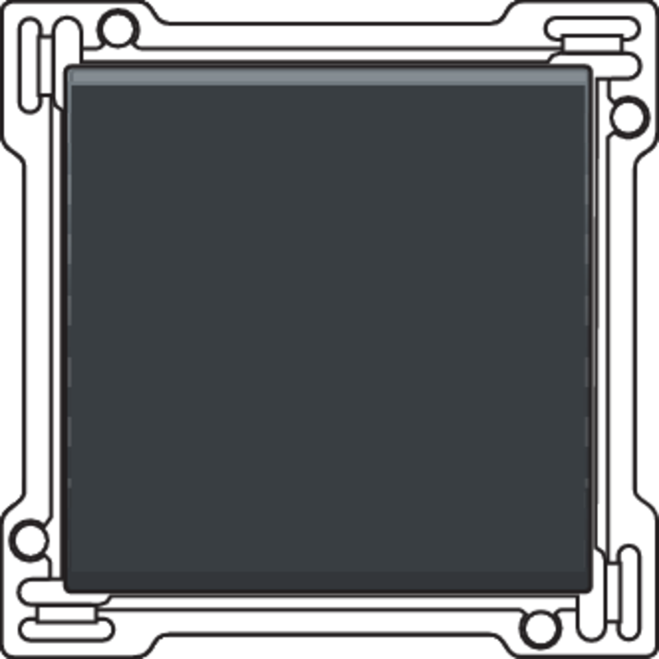 Niko 122-61105: Afwerkingsset voor enkelvoudige schakelaar of drukknop, anthracite coated - Image 2