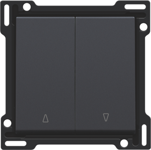 Afwerkingsset voor tweevoudige rolluikdrukknop, anthracite c